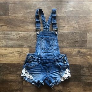 Adorable overalls with lace detail